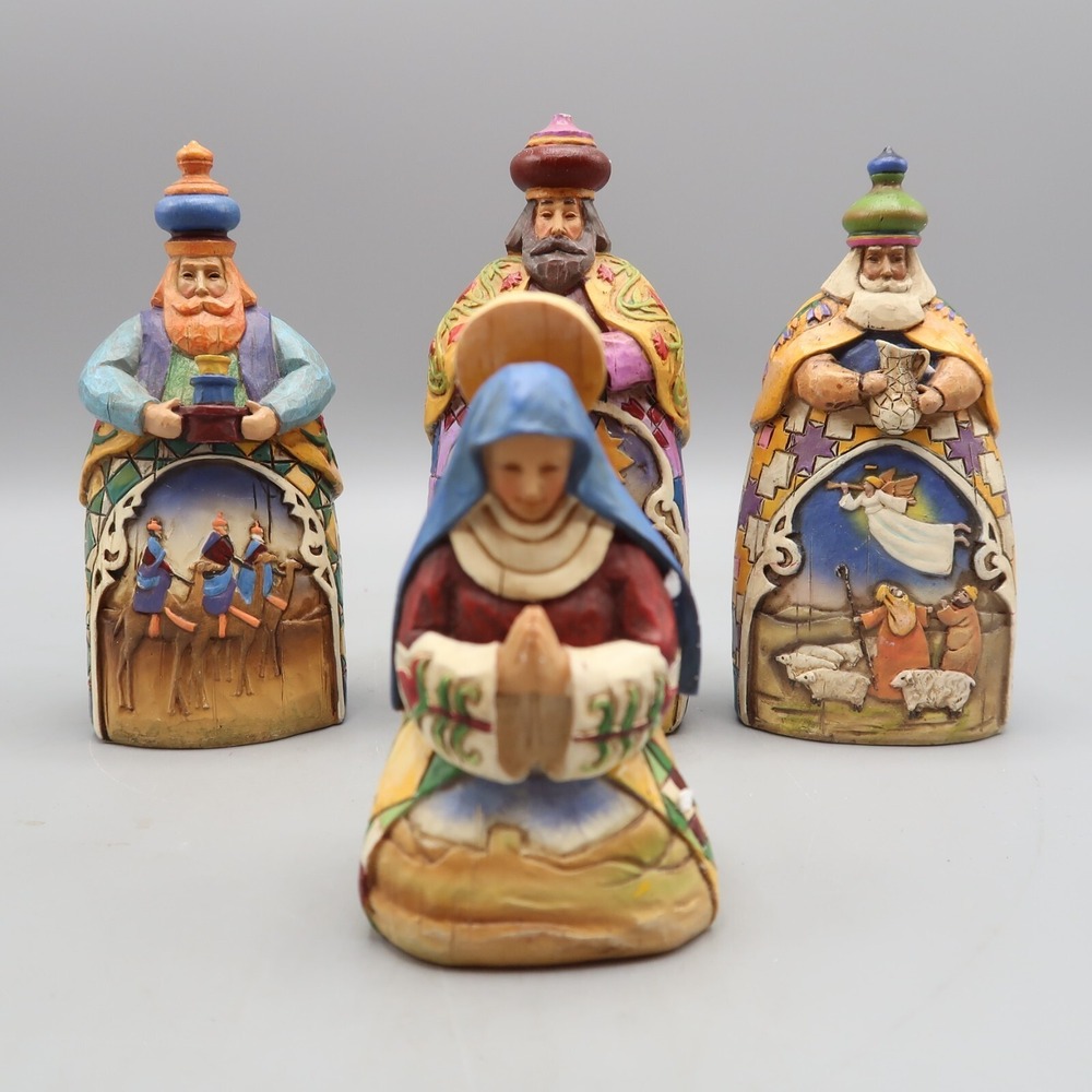 VTG Jim Shore Let Every Heart Prepare Him Room Three Wisemen Nativity Set 113256